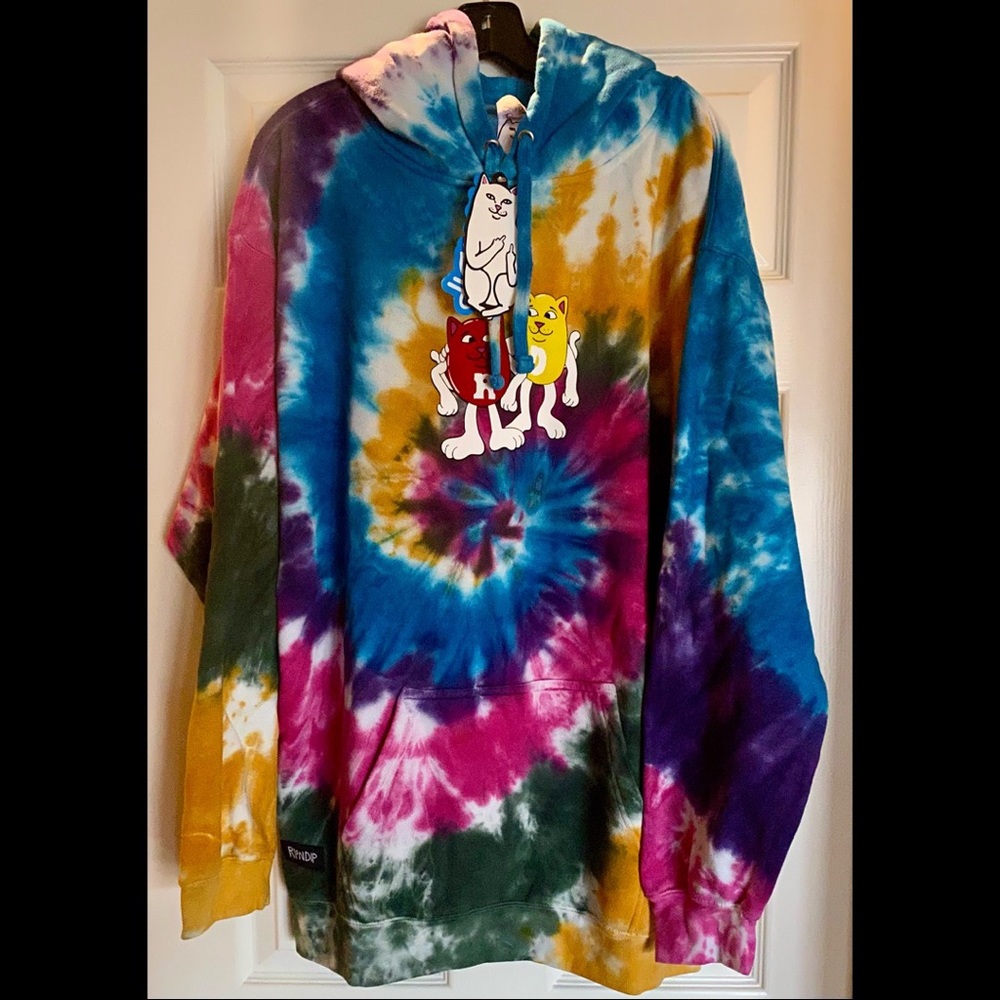 New RIPNDIP spiral tie dye hoodie - Picture 5 of 10